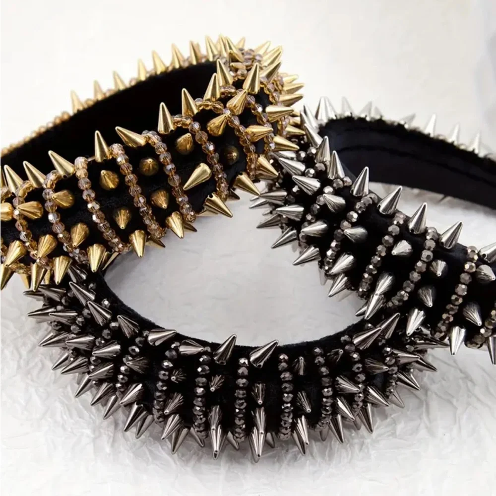 Silver Spiked Headband